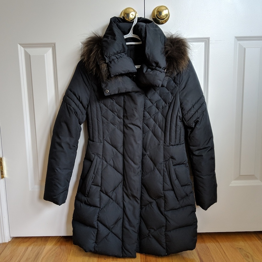 YSB quilted down fur coat